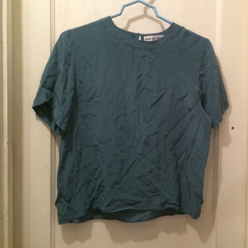 silk blue/gray blouse
